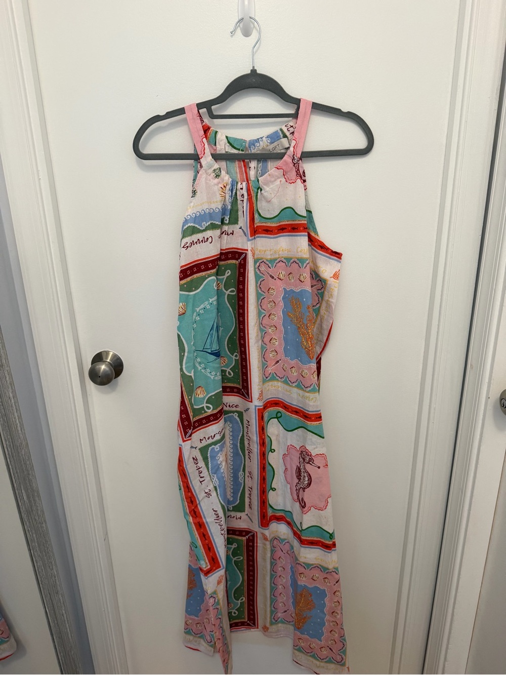 Multicolor Patchwork Halter Dress